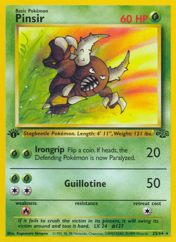 Carta Pinsir 25/64 do set Jungle — Pokémon TCG | Bynx