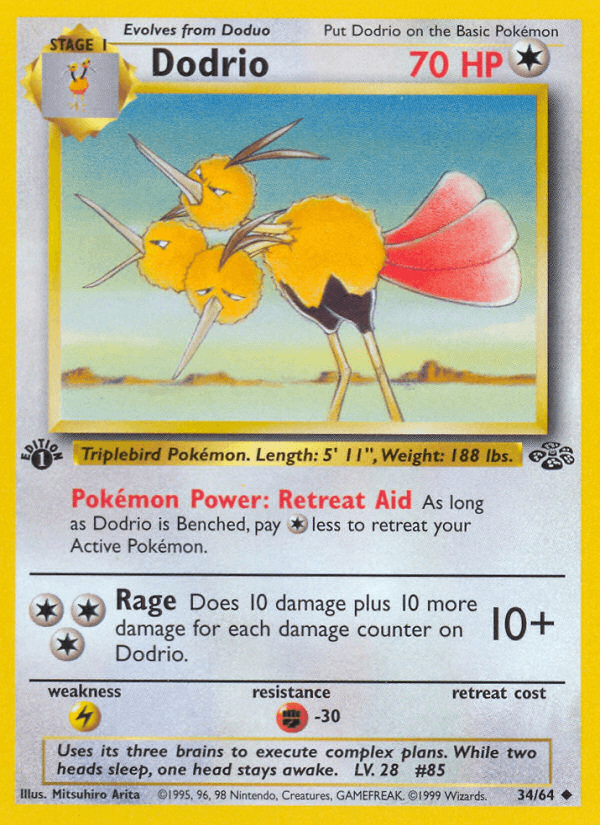 Carta Dodrio 34/64 do set Jungle — Pokémon TCG | Bynx