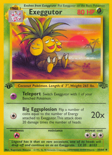Carta Exeggutor 35/64 do set Jungle — Pokémon TCG | Bynx