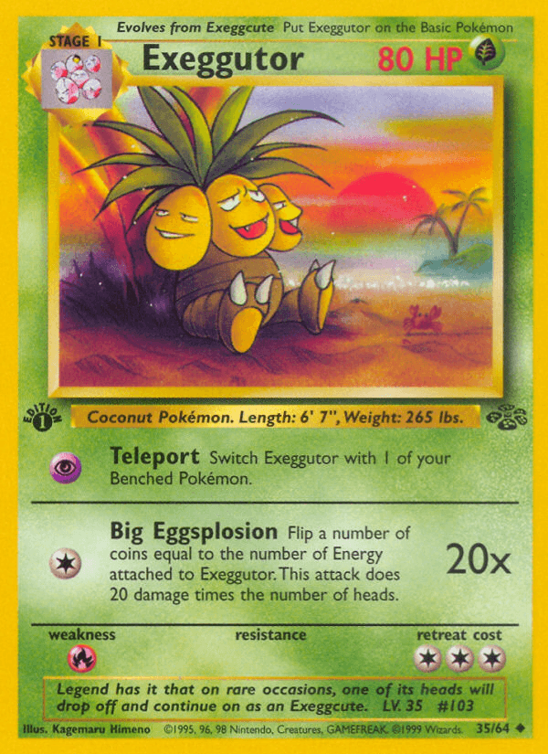 Carta Exeggutor 35/64 do set Jungle — Pokémon TCG | Bynx