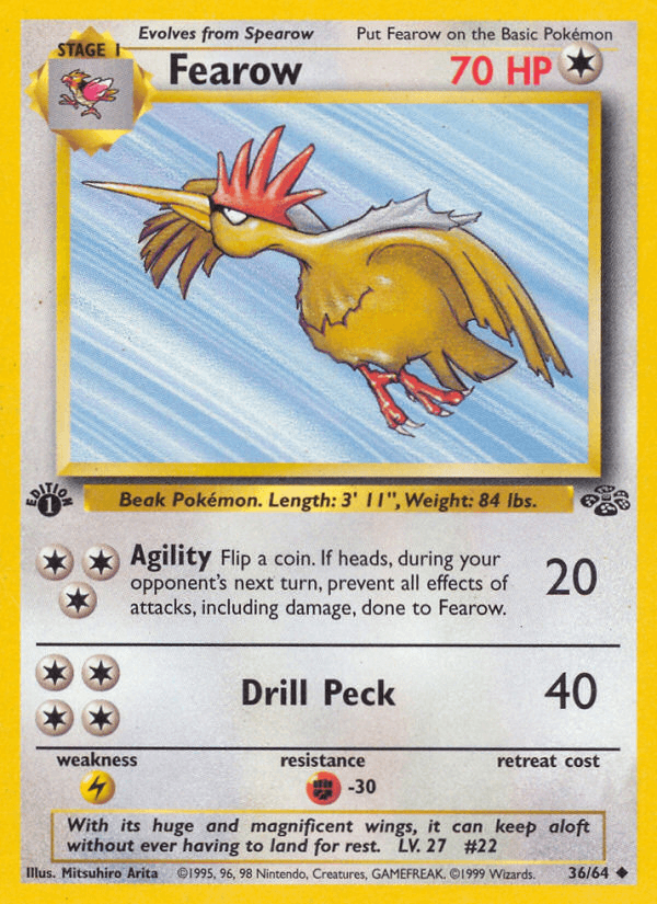 Carta Fearow 36/64 do set Jungle — Pokémon TCG | Bynx