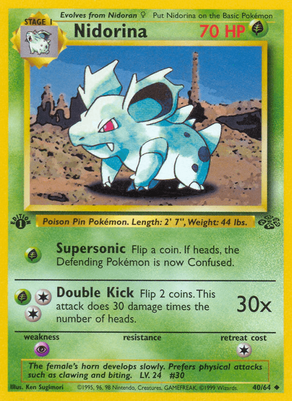 Carta Nidorina 40/64 do set Jungle — Pokémon TCG | Bynx