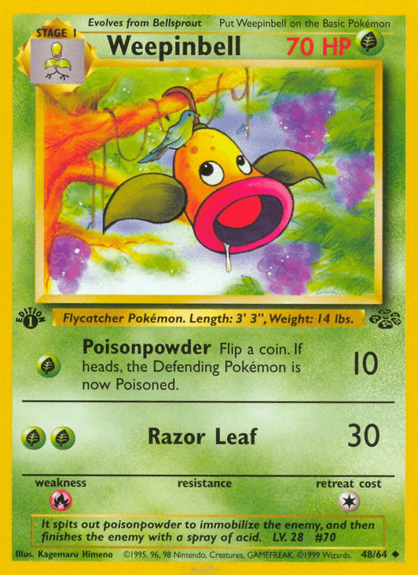 Carta Weepinbell 48/64 do set Jungle — Pokémon TCG | Bynx