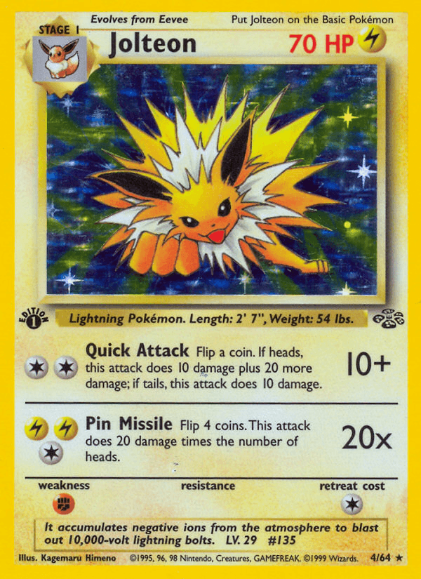 Carta Jolteon 4/64 do set Jungle — Pokémon TCG | Bynx