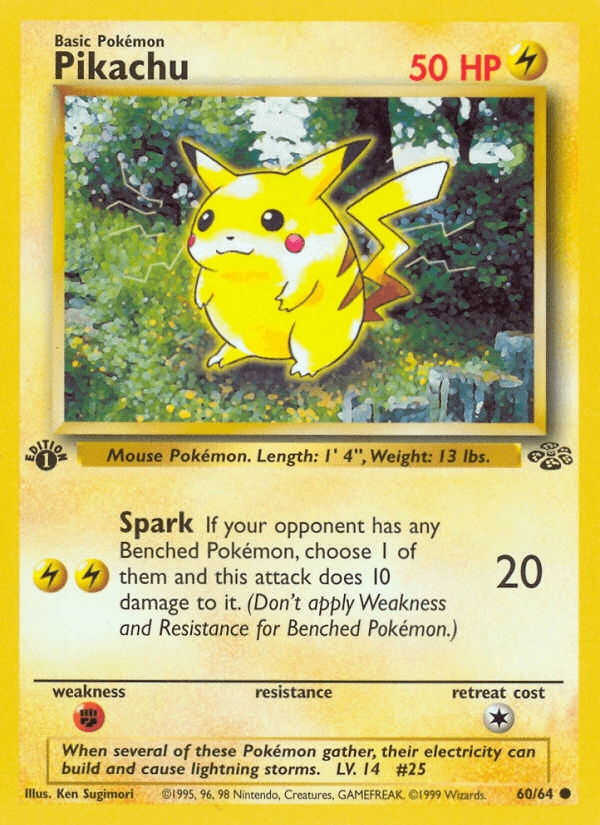 Carta Pikachu 60/64 do set Jungle — Pokémon TCG | Bynx