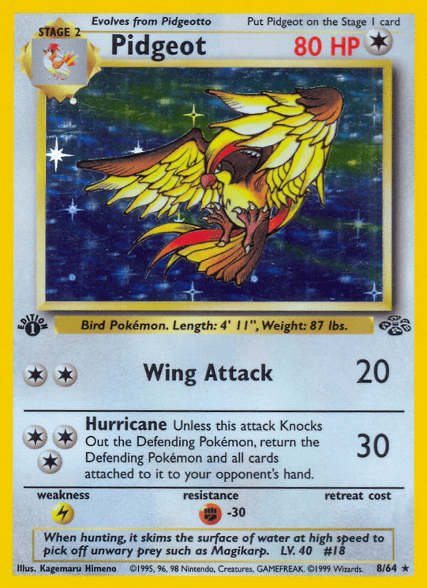 Carta Pidgeot 8/64 do set Jungle — Pokémon TCG | Bynx