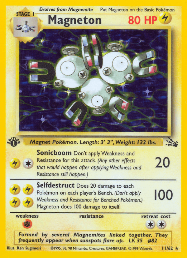 Carta Magneton 11/62 do set Fossil — Pokémon TCG | Bynx