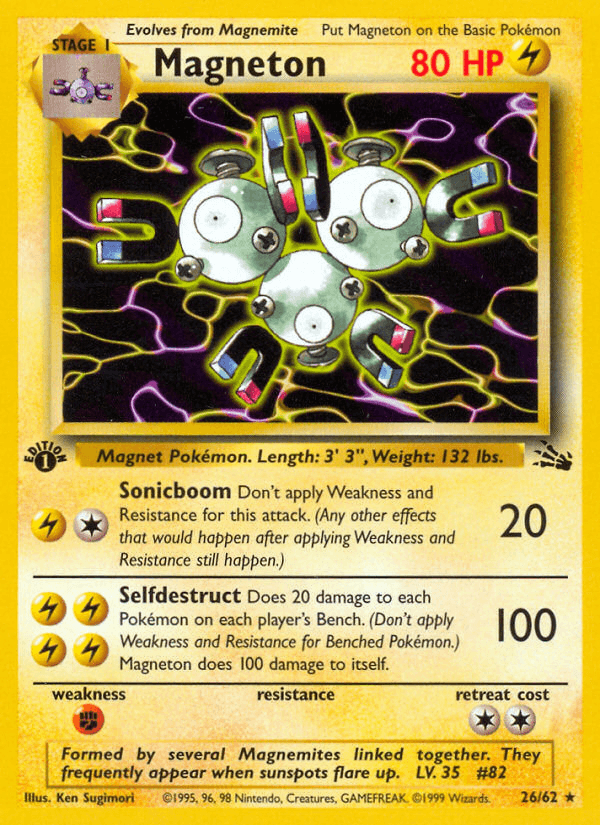 Carta Magneton 26/62 do set Fossil — Pokémon TCG | Bynx