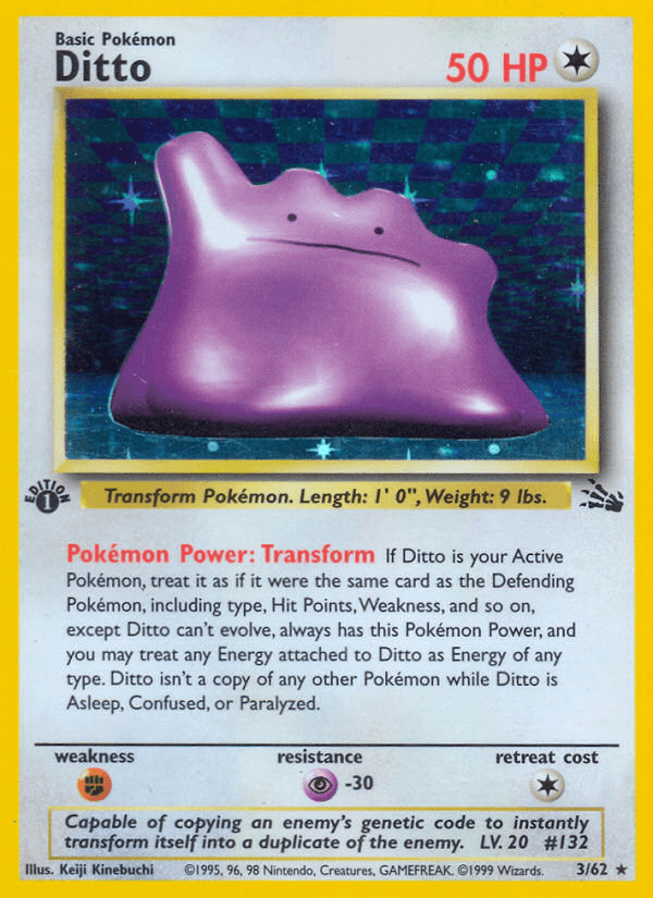 Carta Ditto 3/62 do set Fossil — Pokémon TCG | Bynx