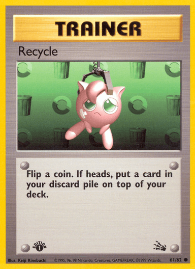Carta Recycle 61/62 do set Fossil — Pokémon TCG | Bynx