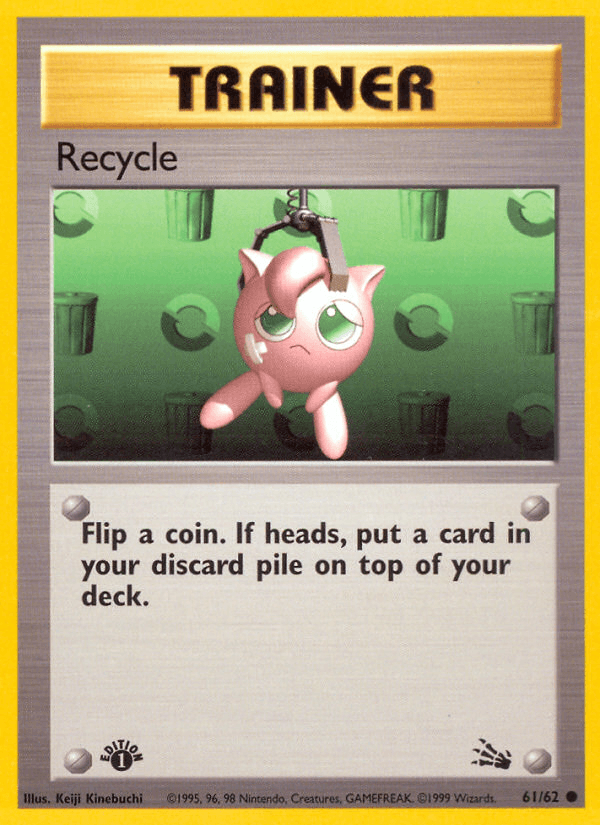 Carta Recycle 61/62 do set Fossil — Pokémon TCG | Bynx