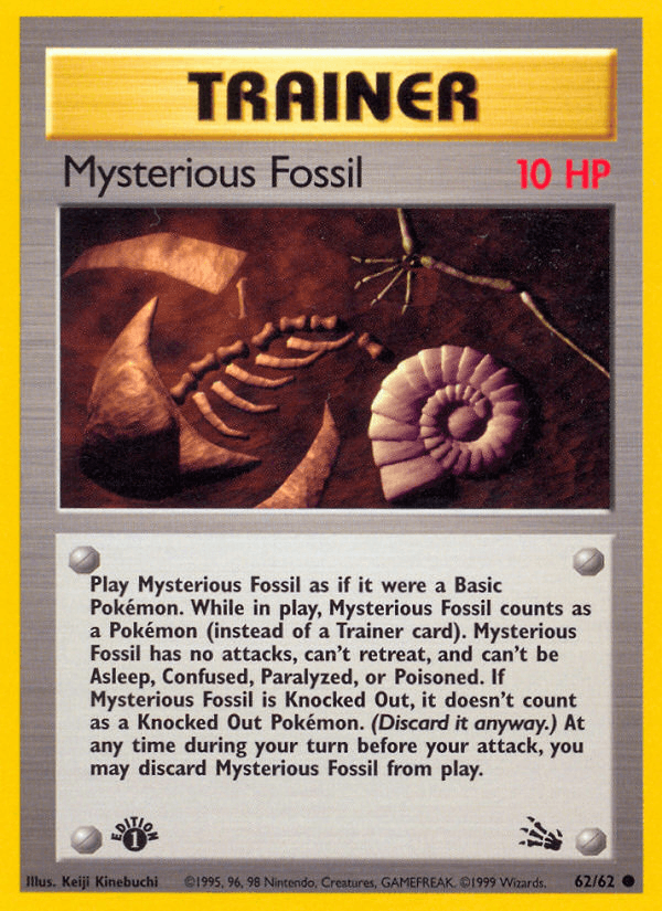 Carta Mysterious Fossil 62/62 do set Fossil — Pokémon TCG | Bynx