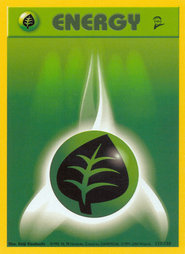 Carta Grass Energy 127/130 do set Base Set 2 — Pokémon TCG | Bynx