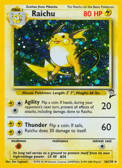 Raichu 16 — Base Set 2