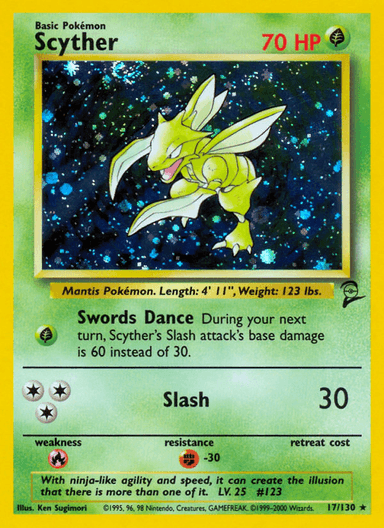 Carta Scyther 17/130 do set Base Set 2 — Pokémon TCG | Bynx