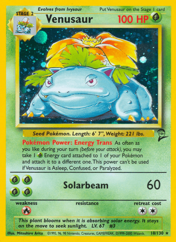 Carta Venusaur 18/130 do set Base Set 2 — Pokémon TCG | Bynx