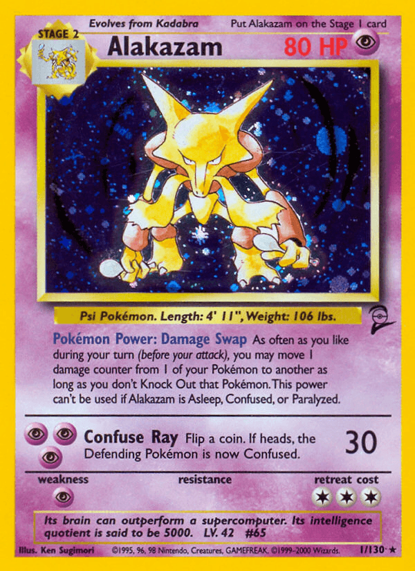 Carta Alakazam 1/130 do set Base Set 2 — Pokémon TCG | Bynx