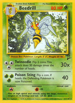 Beedrill 21 — Base Set 2