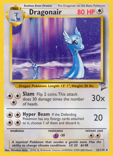 Carta Dragonair 22/130 do set Base Set 2 — Pokémon TCG | Bynx