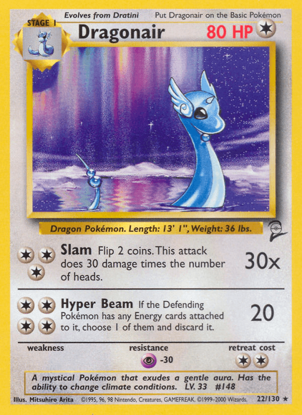 Carta Dragonair 22/130 do set Base Set 2 — Pokémon TCG | Bynx