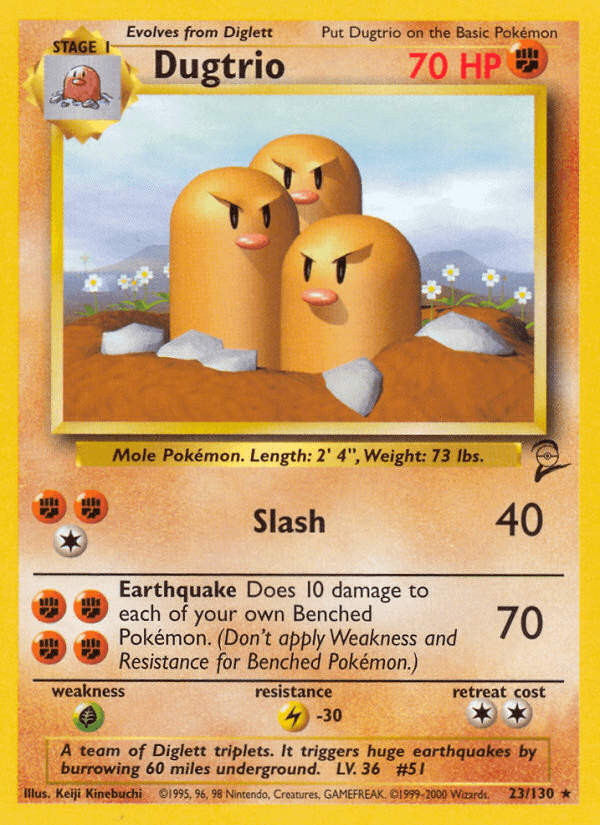 Carta Dugtrio 23/130 do set Base Set 2 — Pokémon TCG | Bynx