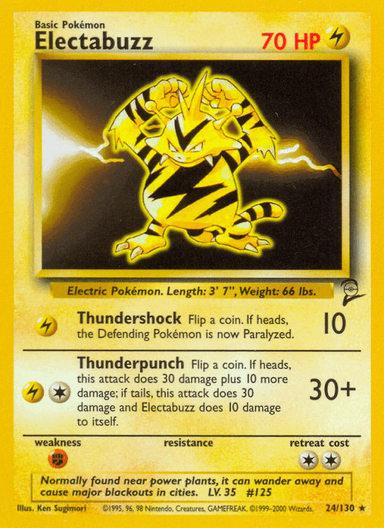 Carta Electabuzz 24/130 do set Base Set 2 — Pokémon TCG | Bynx