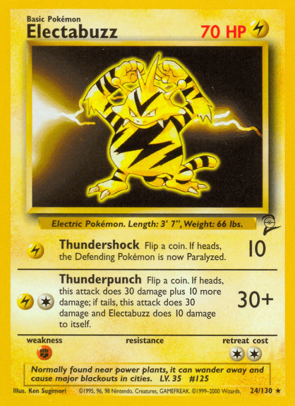 Carta Electabuzz 24/130 do set Base Set 2 — Pokémon TCG | Bynx