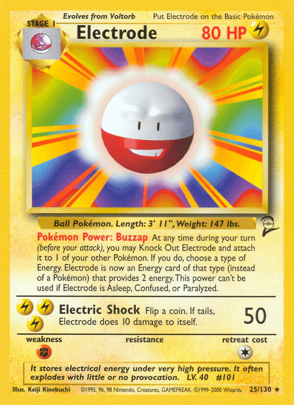 Carta Electrode 25/130 do set Base Set 2 — Pokémon TCG | Bynx