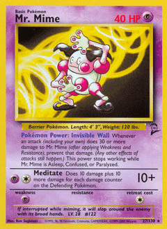 Mr. Mime 27 — Base Set 2
