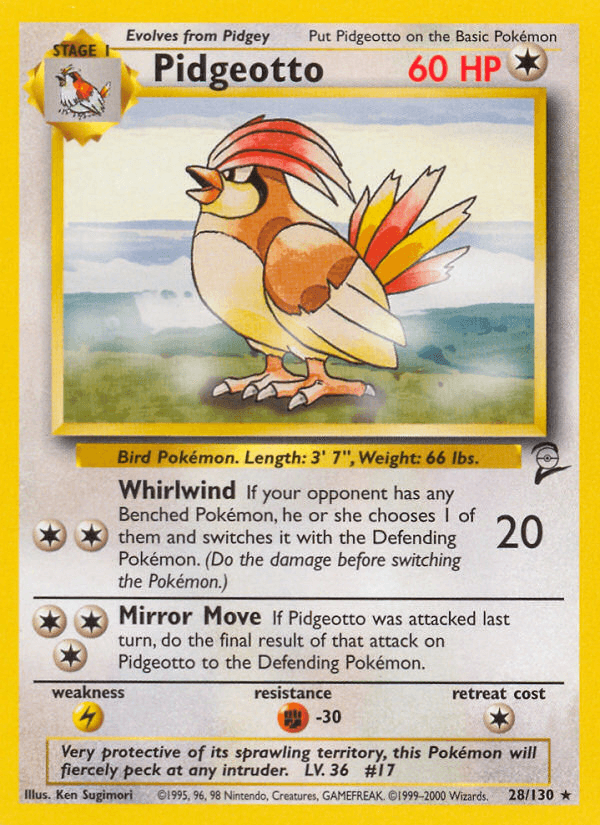 Carta Pidgeotto 28/130 do set Base Set 2 — Pokémon TCG | Bynx