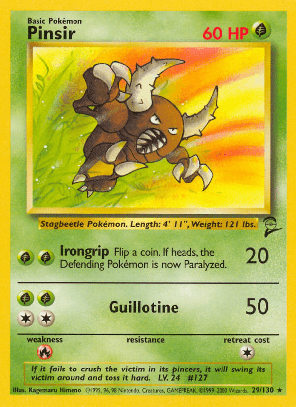 Carta Pinsir 29/130 do set Base Set 2 — Pokémon TCG | Bynx