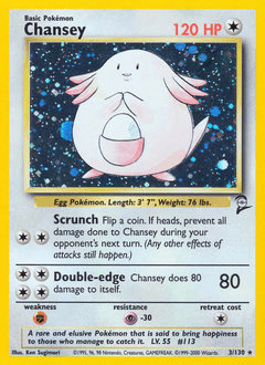 Chansey 3/130 — Base Set 2