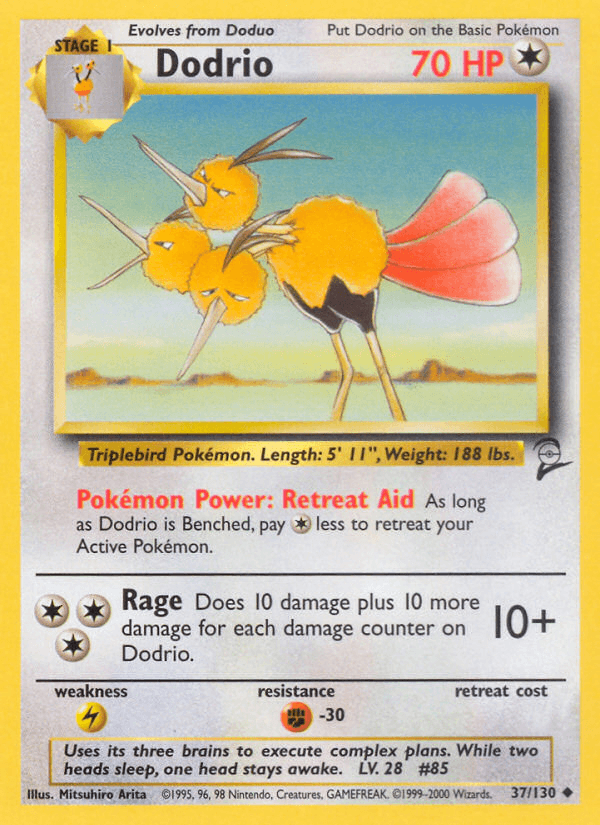 Carta Dodrio 37/130 do set Base Set 2 — Pokémon TCG | Bynx