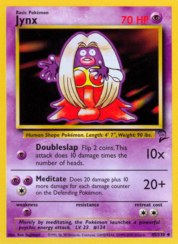 Carta Jynx 45/130 do set Base Set 2 — Pokémon TCG | Bynx