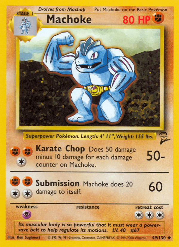 Carta Machoke 49/130 do set Base Set 2 — Pokémon TCG | Bynx
