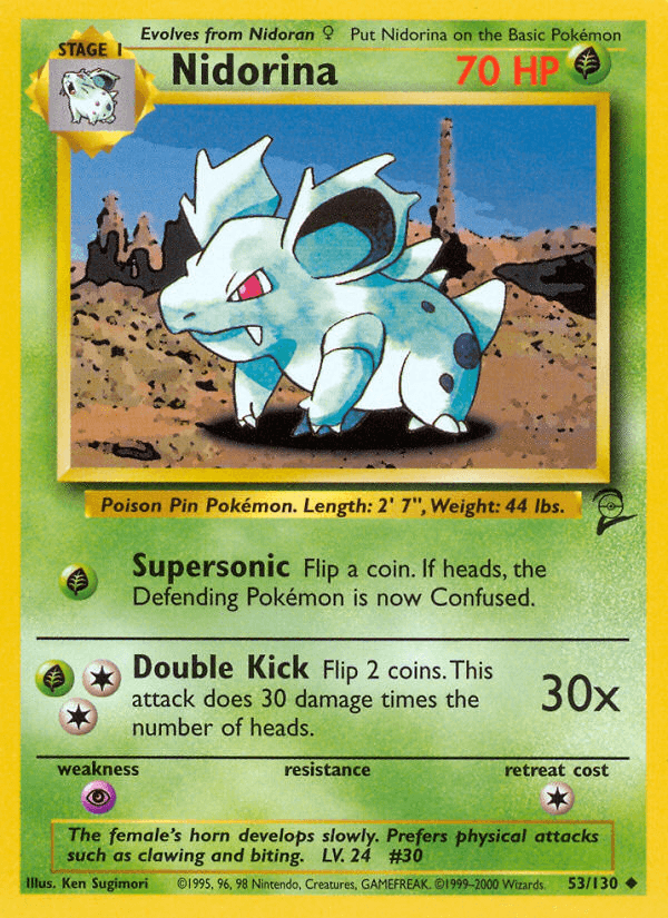 Carta Nidorina 53/130 do set Base Set 2 — Pokémon TCG | Bynx