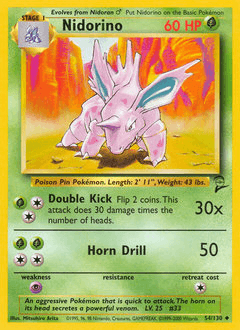 Nidorino 54 — Base Set 2