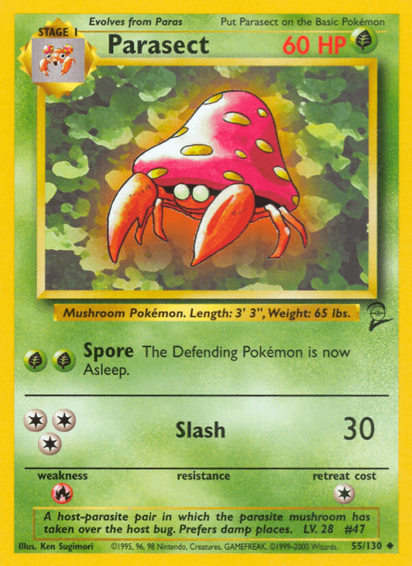 Carta Parasect 55/130 do set Base Set 2 — Pokémon TCG | Bynx