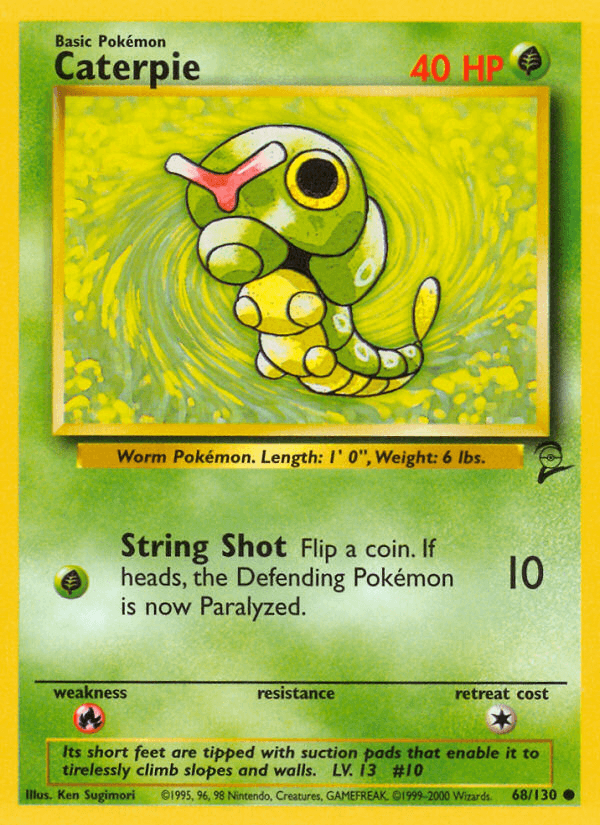 Carta Caterpie 68/130 do set Base Set 2 — Pokémon TCG | Bynx