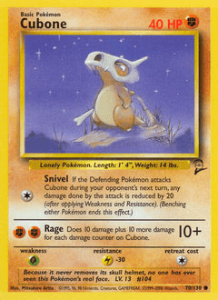 Cubone 70 — Base Set 2