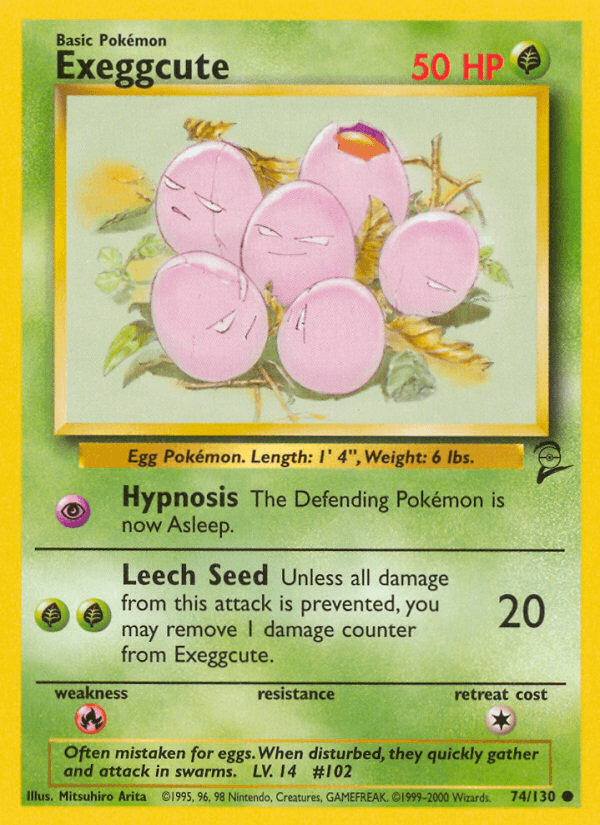 Carta Exeggcute 74/130 do set Base Set 2 — Pokémon TCG | Bynx
