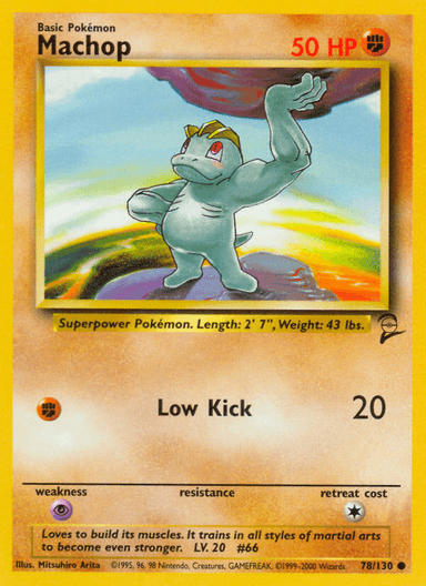 Carta Machop 78/130 do set Base Set 2 — Pokémon TCG | Bynx