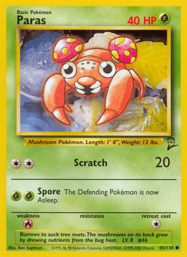 Carta Paras 85/130 do set Base Set 2 — Pokémon TCG | Bynx
