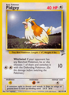 Pidgey 86/130 — Base Set 2