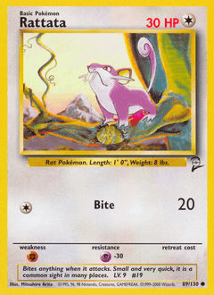Rattata 89 — Base Set 2