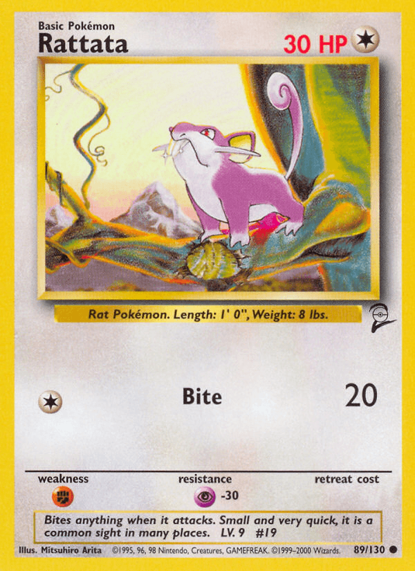 Carta Rattata 89/130 do set Base Set 2 — Pokémon TCG | Bynx