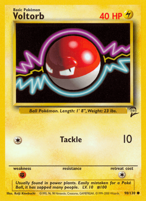 Carta Voltorb 98/130 do set Base Set 2 — Pokémon TCG | Bynx
