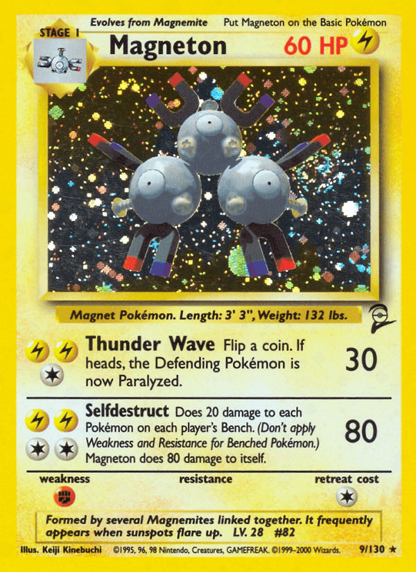 Carta Magneton 9/130 do set Base Set 2 — Pokémon TCG | Bynx