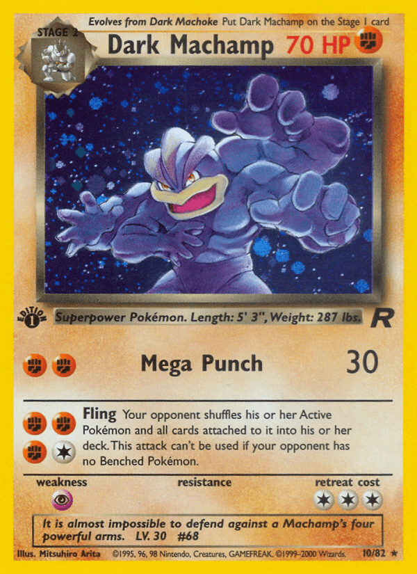 Carta Dark Machamp 10/82 do set Team Rocket — Pokémon TCG | Bynx
