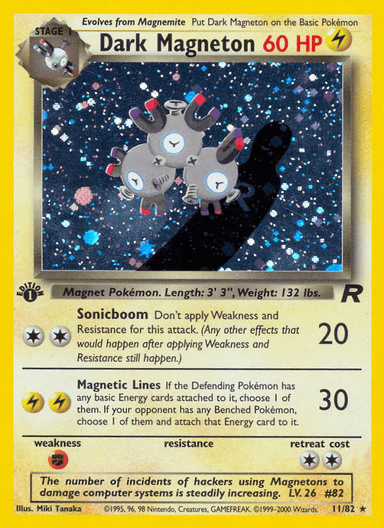 Carta Dark Magneton 11/82 do set Team Rocket — Pokémon TCG | Bynx